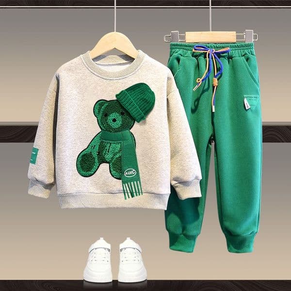 2026 New Girls Boys Designer Clothes Kids Tracksuit Baby Cartoon 3D Sweatshirt Pants Sets Child Sweatsuit School Two Piece Set Jogging Suit Outfits