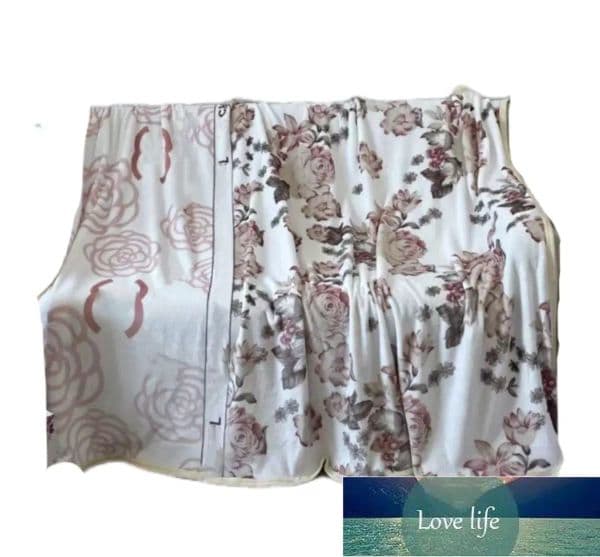 Luxury Designer Pink Flower Letter Logo Pattern European Home Cover Blanket, Warm Blanket, Nap Cover Blanket