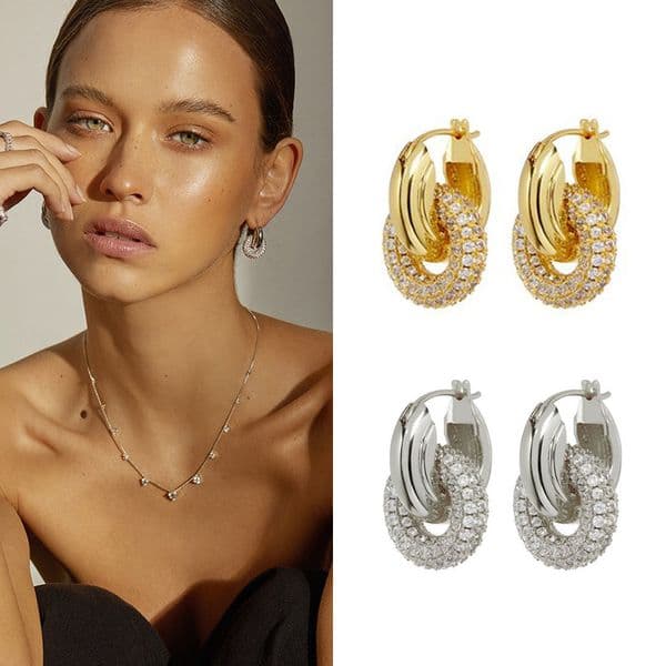 Designer stud earrings for women classic fashion luxury jewelry Q260525