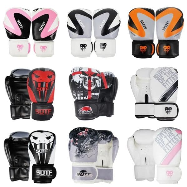 SUOTF MMA fighting Boxing Sports Leather Gloves Tiger Muay Thai boxing pads fight Women/Men sanda boxe thai glove box Training 240112BJ
