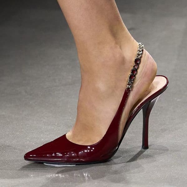 Patent Leather Stiletto Heels Sandals - Pointy Toe Sgbacks Pumps for Women, Designer Dress Shoes with Box, Sizes 35-42