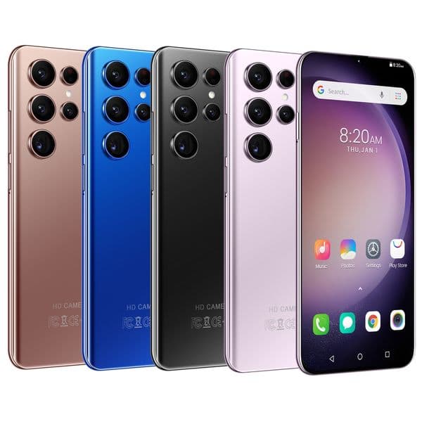 2024 hot selling android new s23 ultra crossborder mobile phone 6 9inch large screen true 4g network integrated mobile phone Q260428