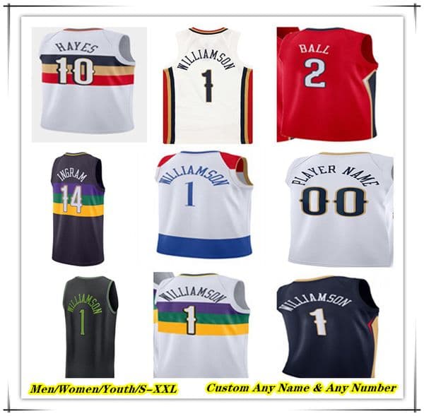 Printed New Orleans City Edition Basketball Jersey Brandon Ingram Zion Williamson Jonas Valanciunas CJ McCollum Trey Murphy III Herbert Jones Hawkins Ryan PELICAN
