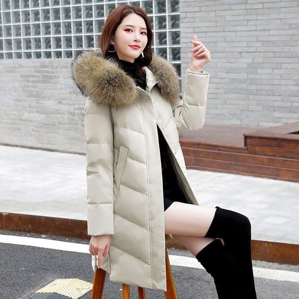 Womens Down Parkas Winter Coat Female Jacket Hooded Parka Warm Big Fur Winter Jacket Women Wadded Ladies Plus size 6XL Womens down jacket 221010