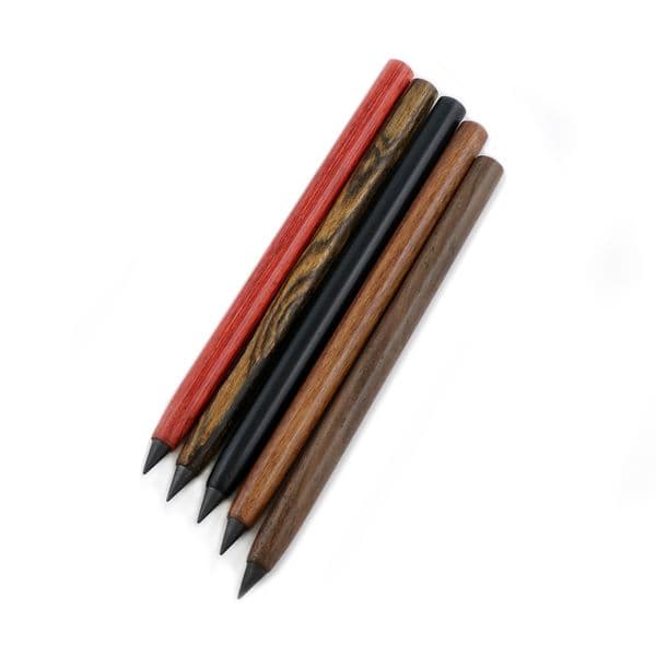 Bulk Wholesale Original Ebony Rosewood Zebra Wood No Sharpen Endless Eternal Pencil utiles escolares Slim Executive Everlasting Infinitly Pencil for Kids