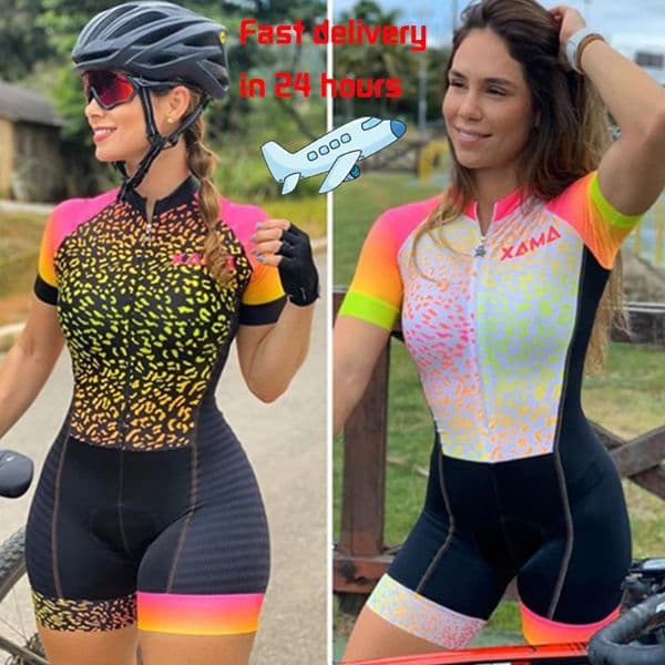 Women's Profession Suit Clothes Biking Skinsuits Women's Summer Cycling Jersey One-Piece Suit Breathable
