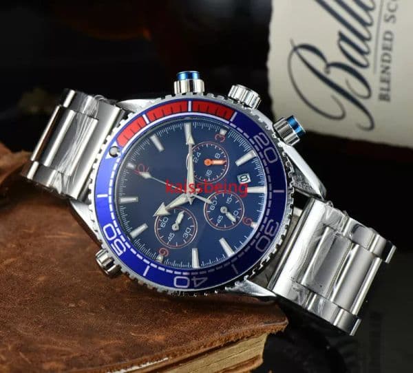 New six needles Stitches Luxury Mens Watches Quartz Watch High Quality Top Brand Designer Clock Stainless steel Belt Men Fashion Accessories Holiday Gifts