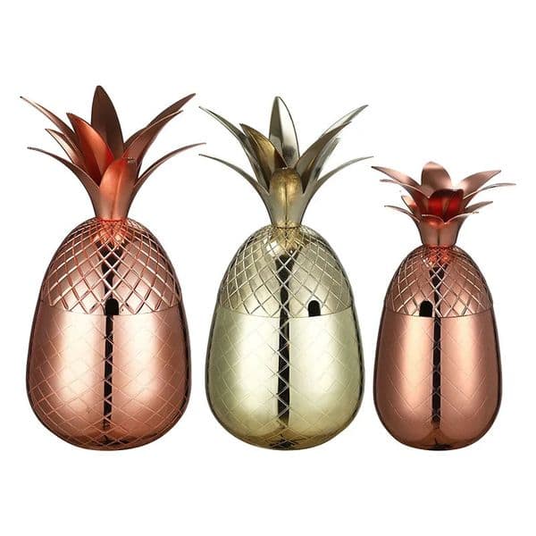Pineapple Tumbler / Mug Available in 3 color SilverCopperGold- Cocktail Drinking Cups Mugs Bar Tool 240117