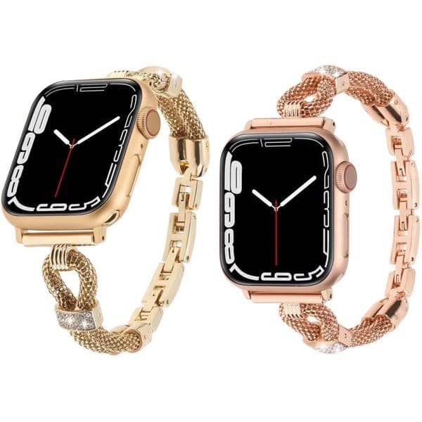 Fashion dia Bracelet Stainless Steel band for apple watch S10 46mm series Ultra 49mm 2 42mm 38mm Lady strap iwatch 9 8 7 6 SE 5 4 40mm 44mm 41mm 45mm
