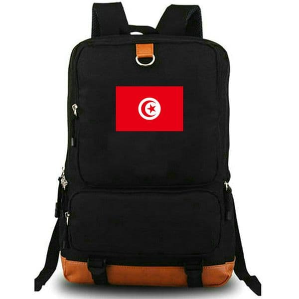 Tunisia backpack TUN Country Flag daypack Tunisienne school bag National Banner Print schoolbag Laptop day pack