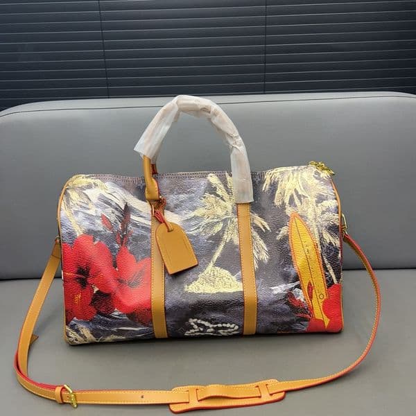 Luxury Bags Womens Duffel Bags Luxury Letter Graffiti Flower Handbags Keepall 40 45 50 Totes Luxury Mens Shoulder Bags Luggage Airport Travel Bags Fitness Bags Totes