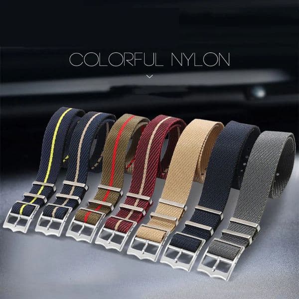Nato Nylon Wristband 20mm 22mm Soft Canvas Strap Fine Steel Buckle Replacement Watch Accessories 240117