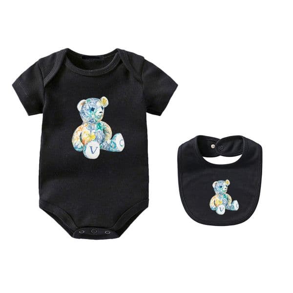 2026 New Designer New Born Clothes Children Luxury Rompers Baby 2 Piece 100% Cotton Romper Kids Onesies Jumpsuit Girl Infant Bodysuit Baby Kalekids-6 Free Shipp