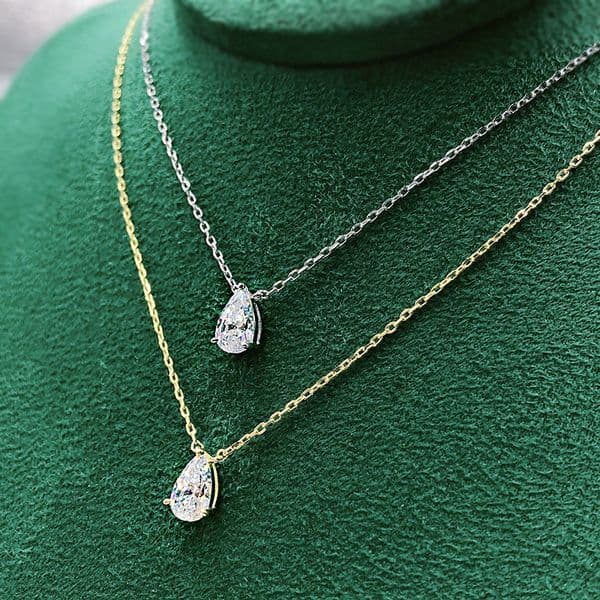 Choucong 2024 Water Drop Pendant Simple Fine Jewelry Real 925 Sterling Silver Pear Cut White Moissanite Diamond Gemstones Party Women Gold Earring Gift