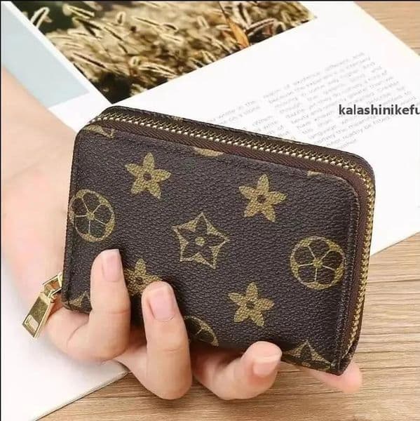 5AFashion women wallet PU Leather wallet single zipper wallets lady ladies short classical purse with card orange box