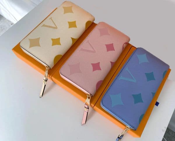 Mirror Quality Designer wallets Color Zippy WALLET Women Leather Zipper Long Wallets Coin Purse Lady Handbags Fashion Card Holder Clutch M80402
