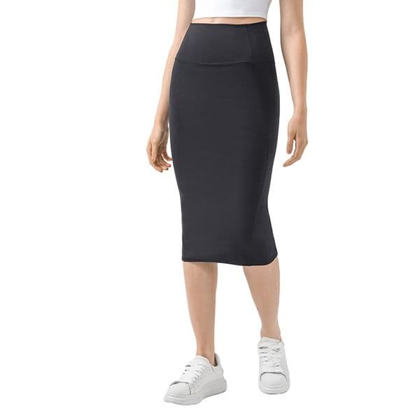 slim fit sports yoga skirt sexy back split wrapped hip skirt for womens casual commuting style