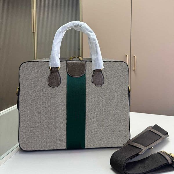 Laptop Striped lattice unisex Briefcase designer Handbags Business Women sacoche warhorse Shoulder Bags 240115