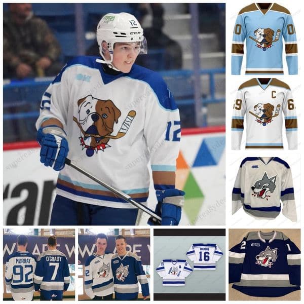 Sudbury OHL 2024 Wolves Jersey custom Landon McCallum Konyen Alex Pharand Matthew Mania Andre Anania Marc Boudreau Jakub Chromiak David Goyette