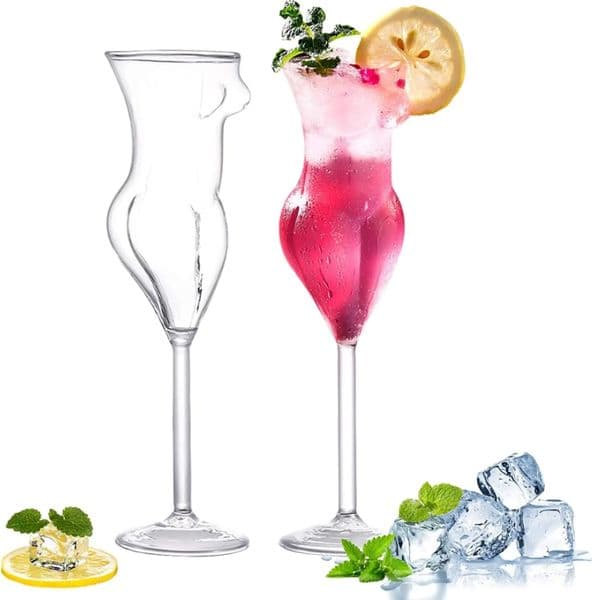 Women Body Shape Red Wine Glass Goblet Party Wine Mug Cocktail Glasses Bar Club Beauty Goblet Glass Naked Girl Cup