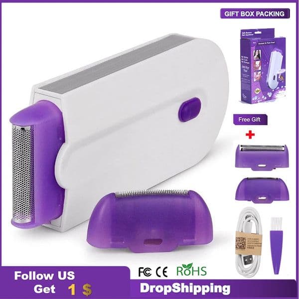 Electric Epilator Slime Trimmer Depilation Shaving and Hair Removal Rechargeable Razor Body Painless Hair Shaver Home-Use Device 240124