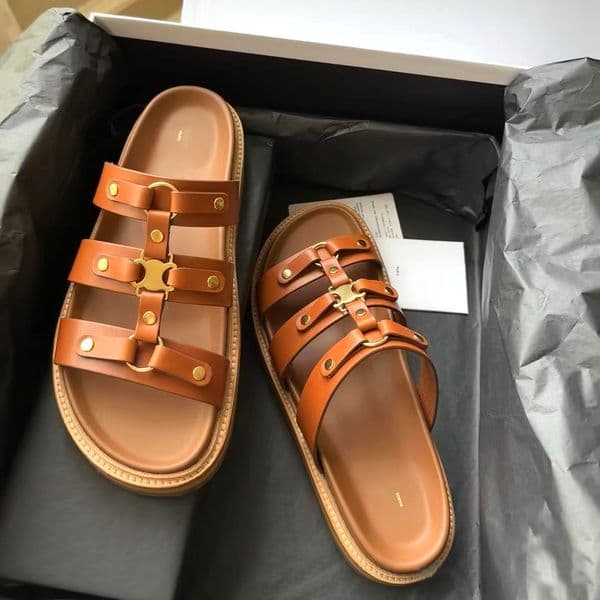 Designer Gladiator Sandal Black White Brown Slipper Gift Fashion Women Men Genuine Leather Sliders Pool Casual Shoe Slippers Flat Summer Beach Slide T260509