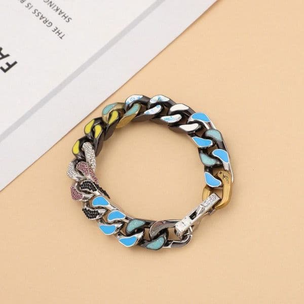 cuban necklace designer gold bracelet mens and Womens bracelet letter L luxury high quality personalized fashion jewelry men's fashion gift box bracelet bangle