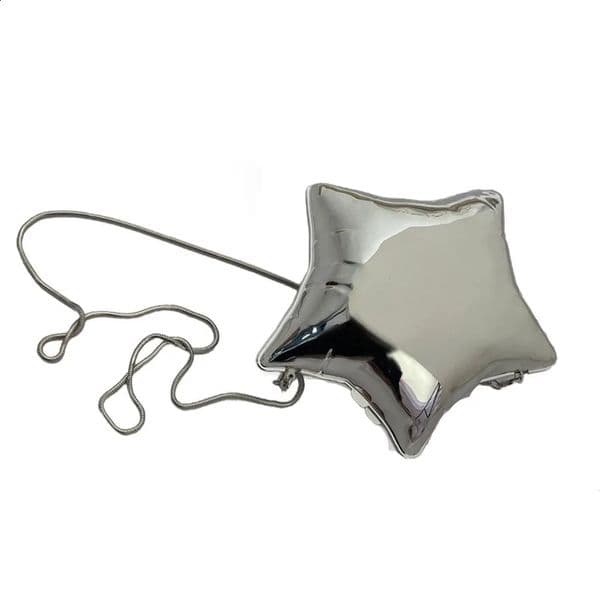2024 Acrylic Mirror Star Banquet Bag Handheld Crossbody Chain Sparkling 240801