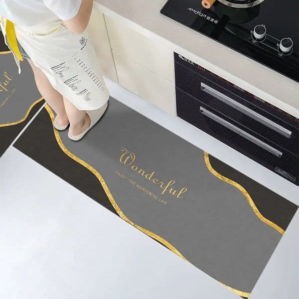 Kitchen Floor Mat Home Entrance Doormat Bathroom Washable Parlor Antislip Antifouling Carpet Bedroom Living Room Long Rug 240731