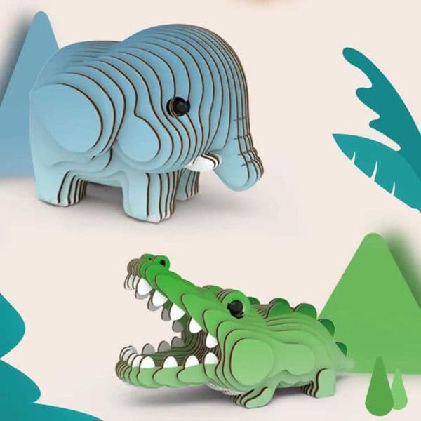 Animal Model Funny 3D Paper Puzzle Cognition Handmade Animal Paper Puzzle Tiger Montessori Paper Card 3D Puzzle Kids BirthdayM240731