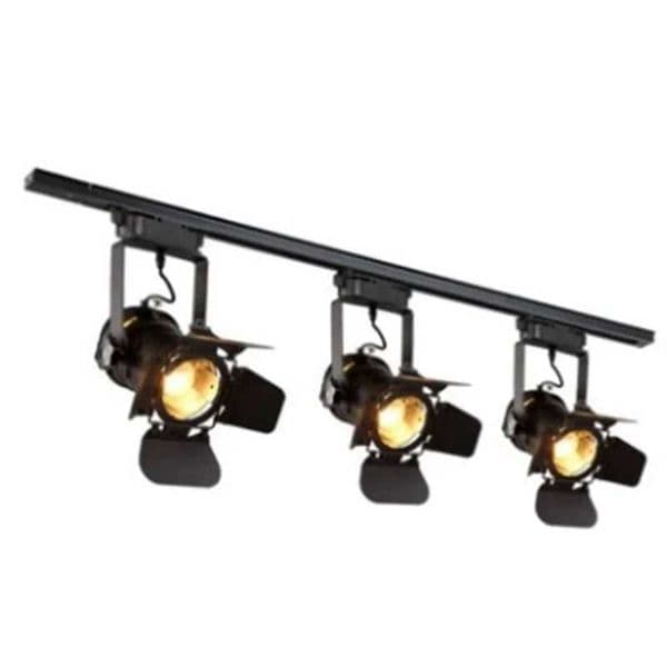 Rail Track Light E27 Vintage Industrial Loft Ceiling Lamp Retro Black Lighting Fixture for Bar Restaurant Clothing StoreCL240730
