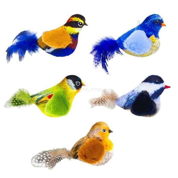 Cat Interactive Toy Simulation Birds Shape Cat Toy Funny Teasing Cat Toy Indoor Toy with Realistic Bird SoundsXJ240801