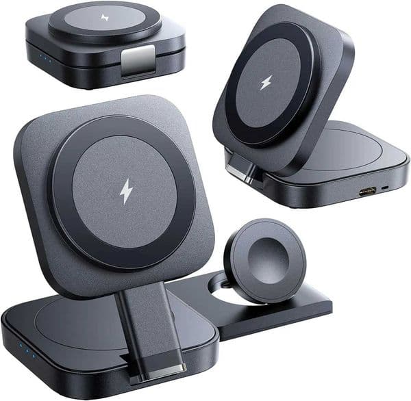 LISEN 3 in 1 Charging Station for Devices Magsafe Wireless Charger Pad for Multiple Devices Fits iPhone 15 ProM240731