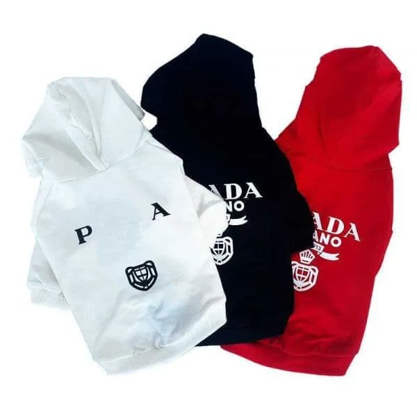 Brand designer dog clothing, soft and warm dog hoodie, cotton pet winter coat with classic letter pattern, suitable for small and medium-sized dog warm jacket
