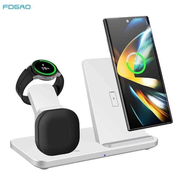 3 in 1 Wireless Charger Fast Wireless Charging Station for Samsung Galaxy Watch 6 5 4 Pro S24 S23 S22 S21 Buds 2 Pro ChargerM240731