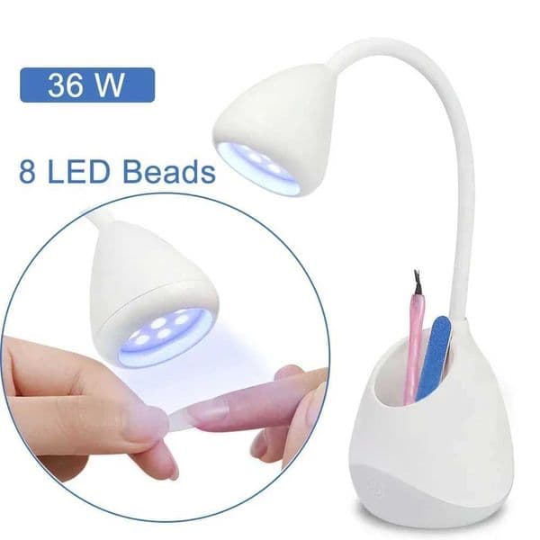 Portable Nail Dryer Fast Nail Drying Lamp for Manicure UV Led Lamp for Nails Storage Pen Holder Curing All Gel Nail Polish 36W Y240801