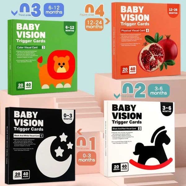 Baby Visual Stimulation Cards Montessori High Contrast Flash Card Infant Gift For Children Cognition Toy Y240820