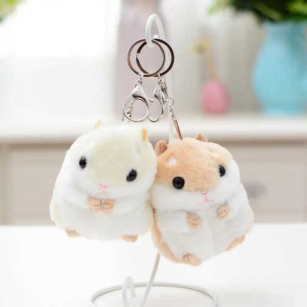 Plush toy animal toy keychain stuffed with 10cm hamster pendant Kawaii doll childrens Christmas gift X250318