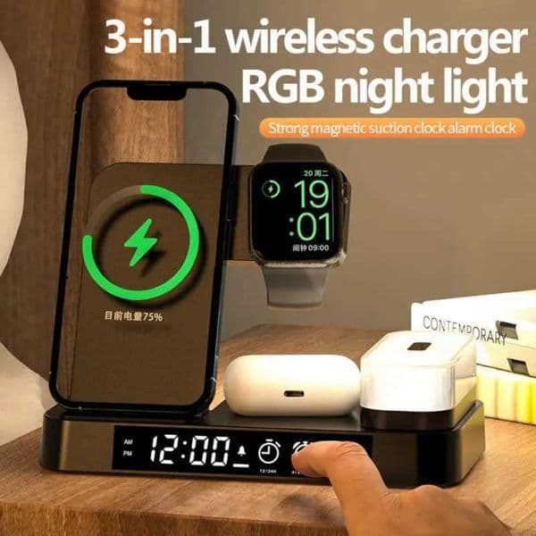 30W 3 In 1 Wireless Charger Stand For Samsung S22 S21 S20 Ultra Galaxy Watch 5 4 3 Active 2/1 Buds Fast Charging Dock StationM240731