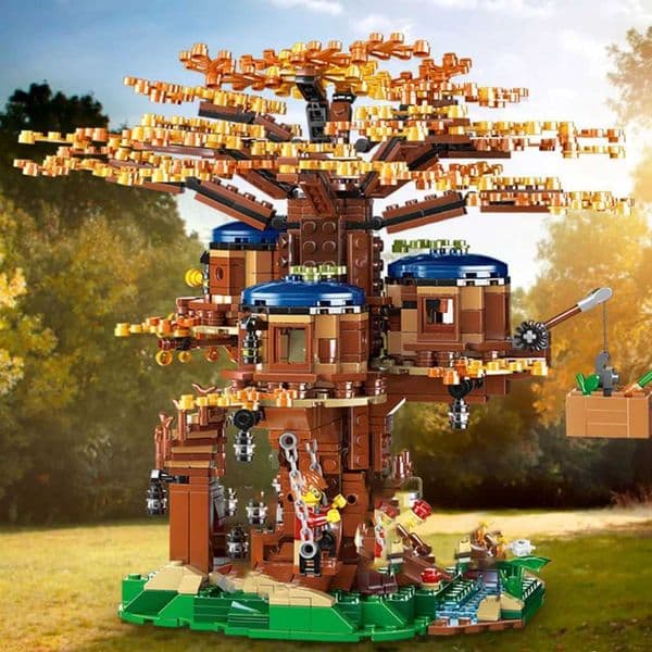 Build Block Set 2026 New 1013 Pcs All Seasons Treehouse City Building Bricks Blocks - brick MOC Creator Home Room Set, Kids Toys Gift Designer