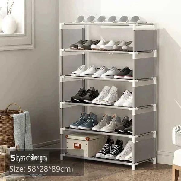 Multi layer shoe rack metal simple shoe rack dustproof shoe organizer saves living space shoe rack organizerX240801