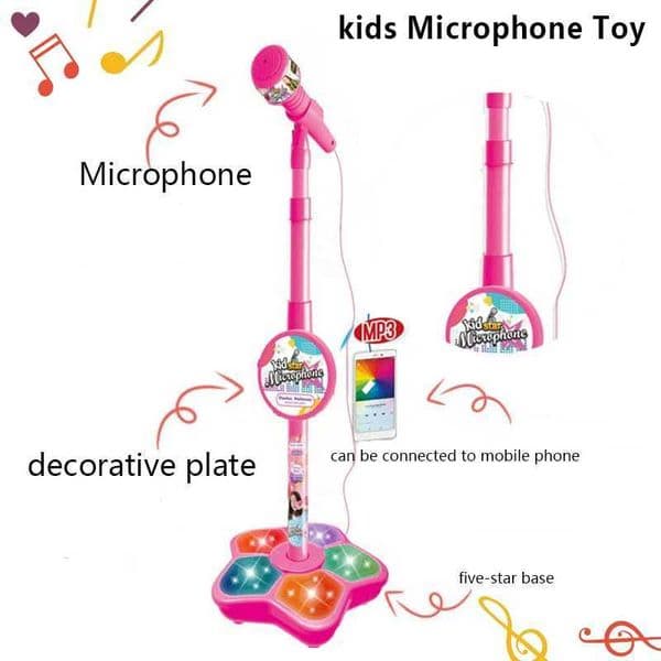 Magnet Toy Kids Microphone With Stand Karaoke Song Machine Music Instrument Brain-Training Educational Toys toy for 3 year old Birthday Gift For Girl Boy Mag