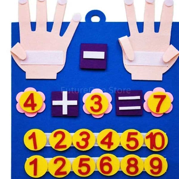 NEW Kid Montessori Toys Felt Finger Numbers Math Toy Children Counting Early Learning For Toddlers Intelligence Develop 30*30cm Y240801