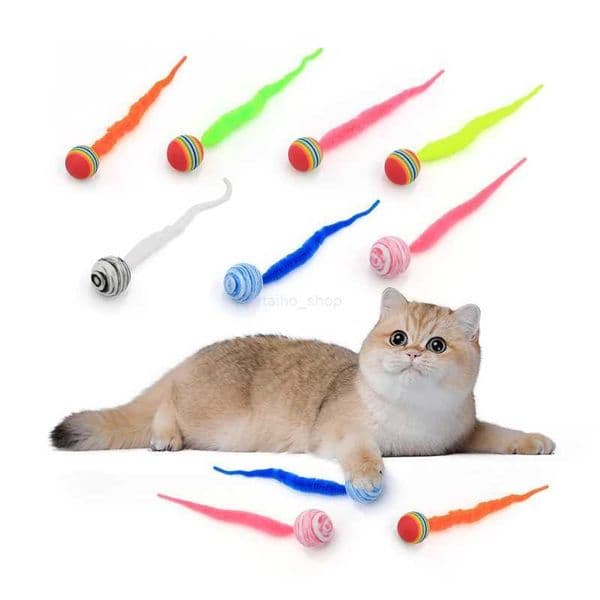 New cat toy EVA ball with colorful caterpillar scratching and biting interactive fun cat toyXJ240801