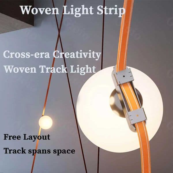Smart Zigbee Magnetic Woven Track Light SystemNew Flexible woven rope magnetic track lamp Surface mounted braided wireCL240730