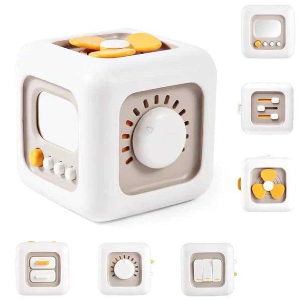 6 In 1 Montessori Activity Cube Toys Sensory Busy Board Baby Practice Skills Drawer Educational Toys For Girls and Boys Gift Y240801