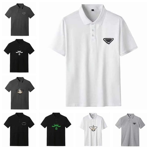 XS-8XL Designer mens polo shirt luxury men t Shirts Loose Brand Short sleeve breathable top triangle prints women summer Oversized black polos shirts 5xl 6xl 7xl 8xl