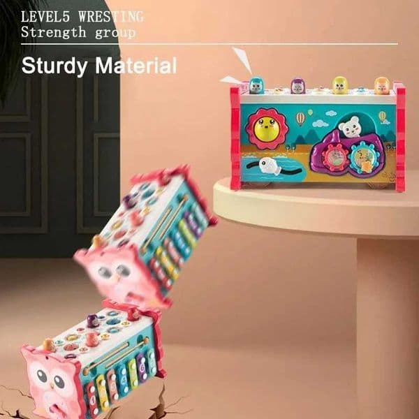 Magnet Toy New Baby Montessori Toys Magnetic Fishing Owl Cube Learning toy for 3 year old Educational Clock Hammer Game With Music Puzzle For Kids G