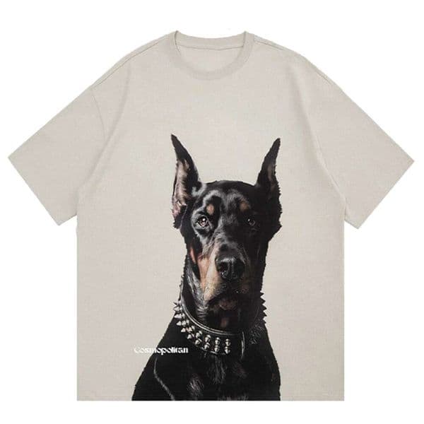 T shirt Mens Mens Oversized Doberman Graphic Tees Shirt Casual Summer Tops Streetwear Aesthetic T-Shirt Unisex tshirt clothes Short sleeve
