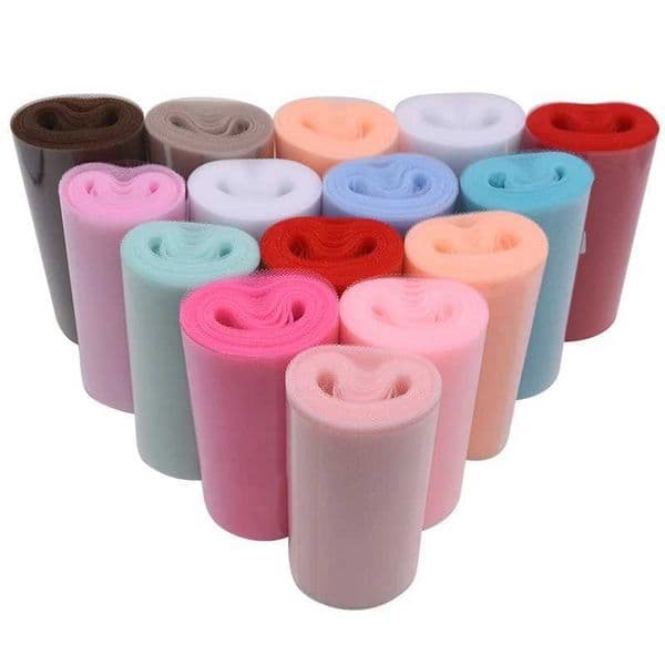 15cm 25Yards Baby Shower Tulle Roll Tutu Fabric Birthday Wedding Decoration Sewing Mesh DIY Organza Tutu Girl Skirt Accessories Y240801